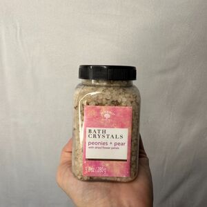 Peonies and Pear Bath Crystals / Boelro / 9.8 Oz with Dried Flower Petals